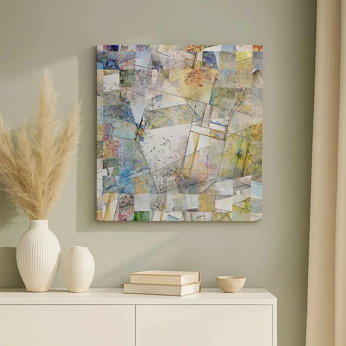 Quadro su tela - Stampe su Tela - Rimpasto geometrico - 30x30 cm