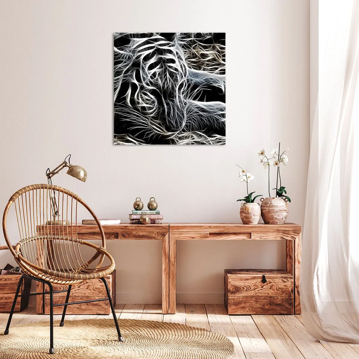 Quadro su tela - Stampe su Tela - Studio di leggerezza felina - 40x40 cm