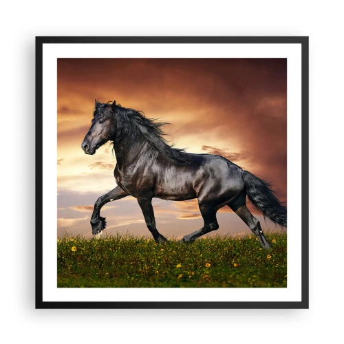 Poster in cornice nera - Il principe nero - 60x60 cm