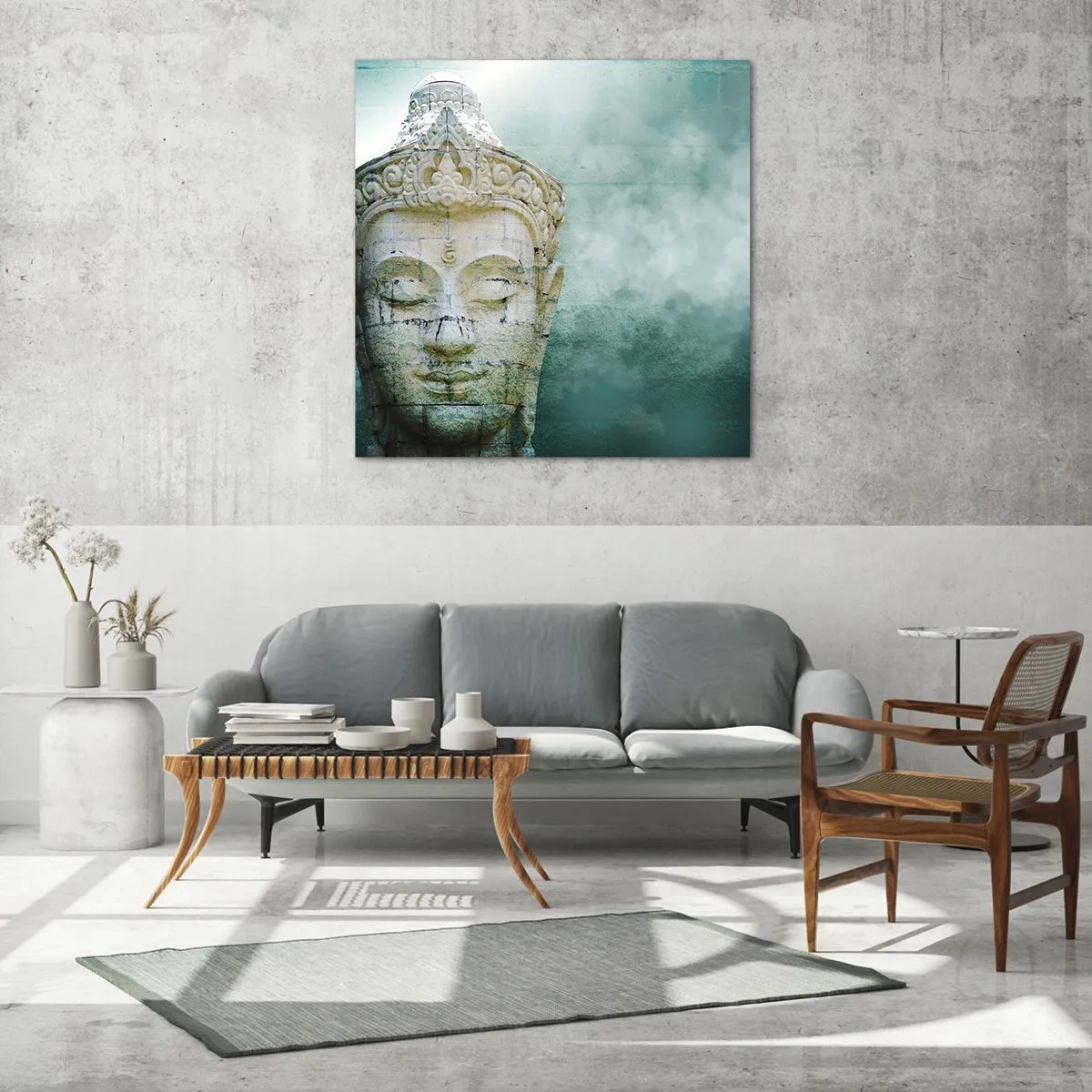 Quadro su vetro - Cercando la luce - 60x60 cm