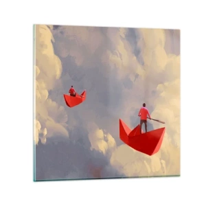 Quadro su vetro - La spedizione dei sognatori - 60x60 cm