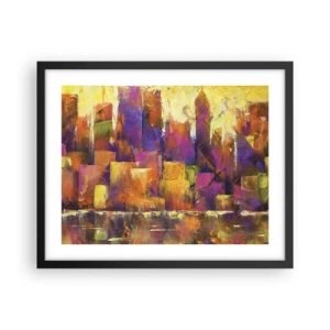 Poster in cornice nera - Composizione metropolitana - 50x40 cm