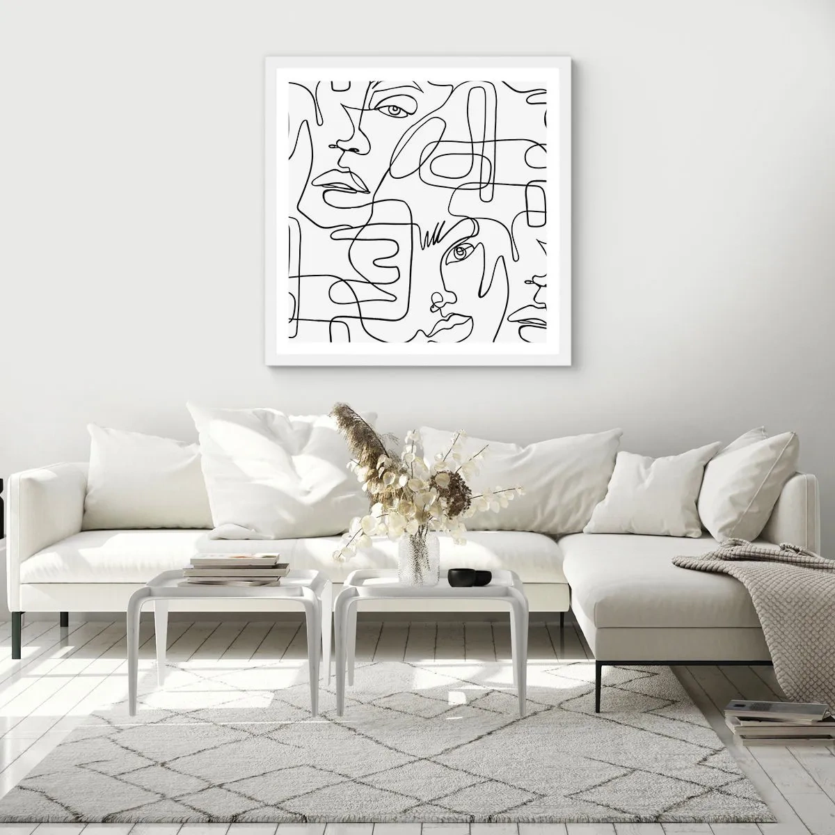 Poster in cornice bianca - Emozioni intrecciate - 60x60 cm