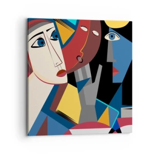 Quadro su tela - Stampe su Tela - Dialogo di cubisti - 70x70 cm