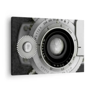 Quadro su tela - Stampe su Tela - L'obiettivo di una vecchia macchina fotografica - 70x50cm - Racconto su Hollywood - Decorazione murale moderna per soggiorno e camera da letto ARTTOR