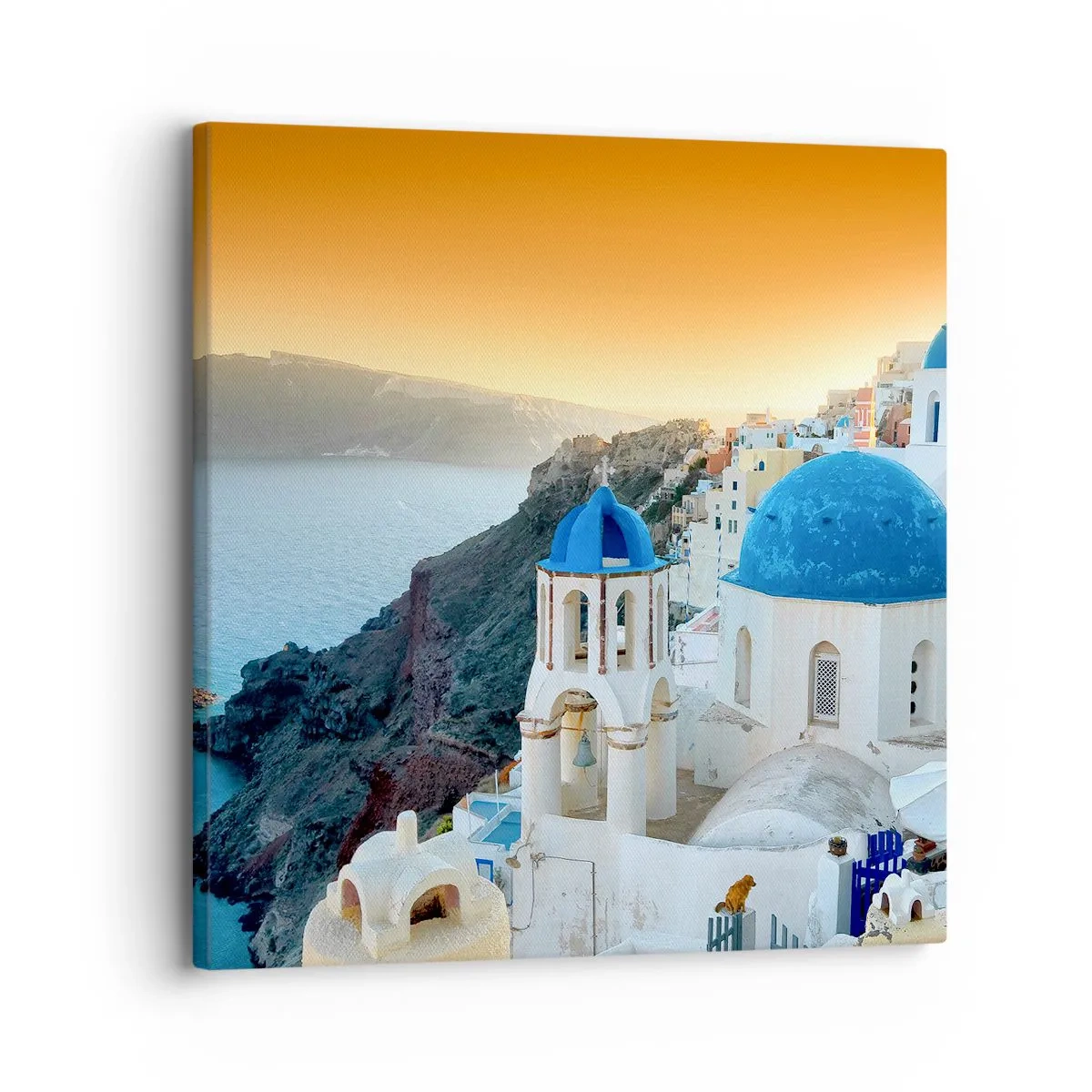 Quadro su tela - Stampe su Tela - Santorini: aggrappate alle rocce - 30x30 cm