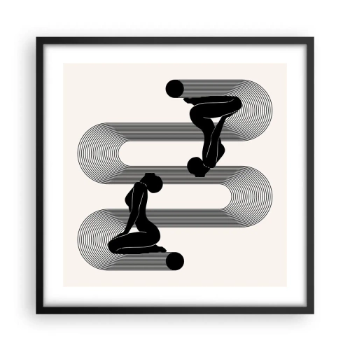 Poster in cornice nera - Simmetria sensuale - 50x50 cm