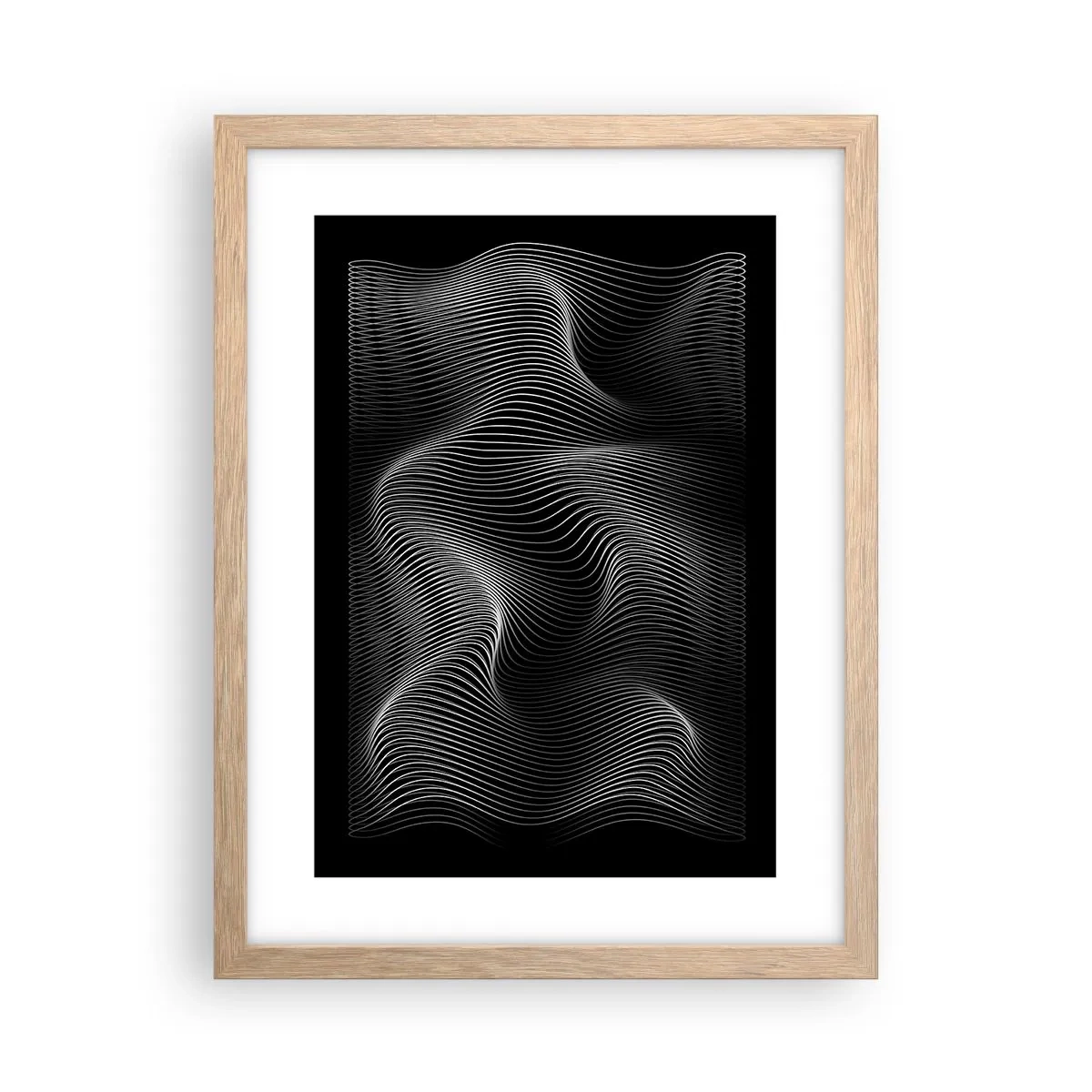 Poster in cornice rovere chiaro - La danza della luce nello spazio - 30x40 cm