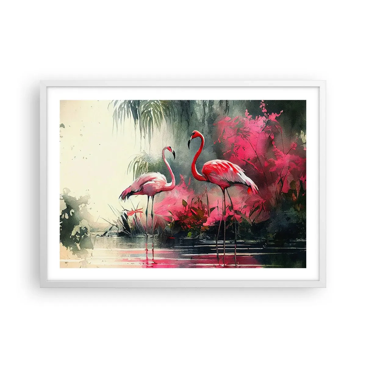 Poster in cornice bianca - Lezione di naturale eleganza - 70x50 cm