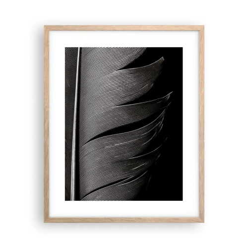 Poster in cornice rovere chiaro - Piuma: struttura meravigliosa - 40x50 cm