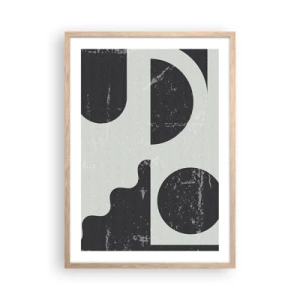 Poster in cornice rovere chiaro - Composizione sopra e sotto - 50x70 cm