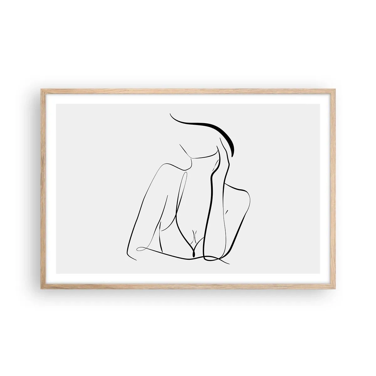 Poster in cornice rovere chiaro - Sull'onda dei sogni - 91x61 cm