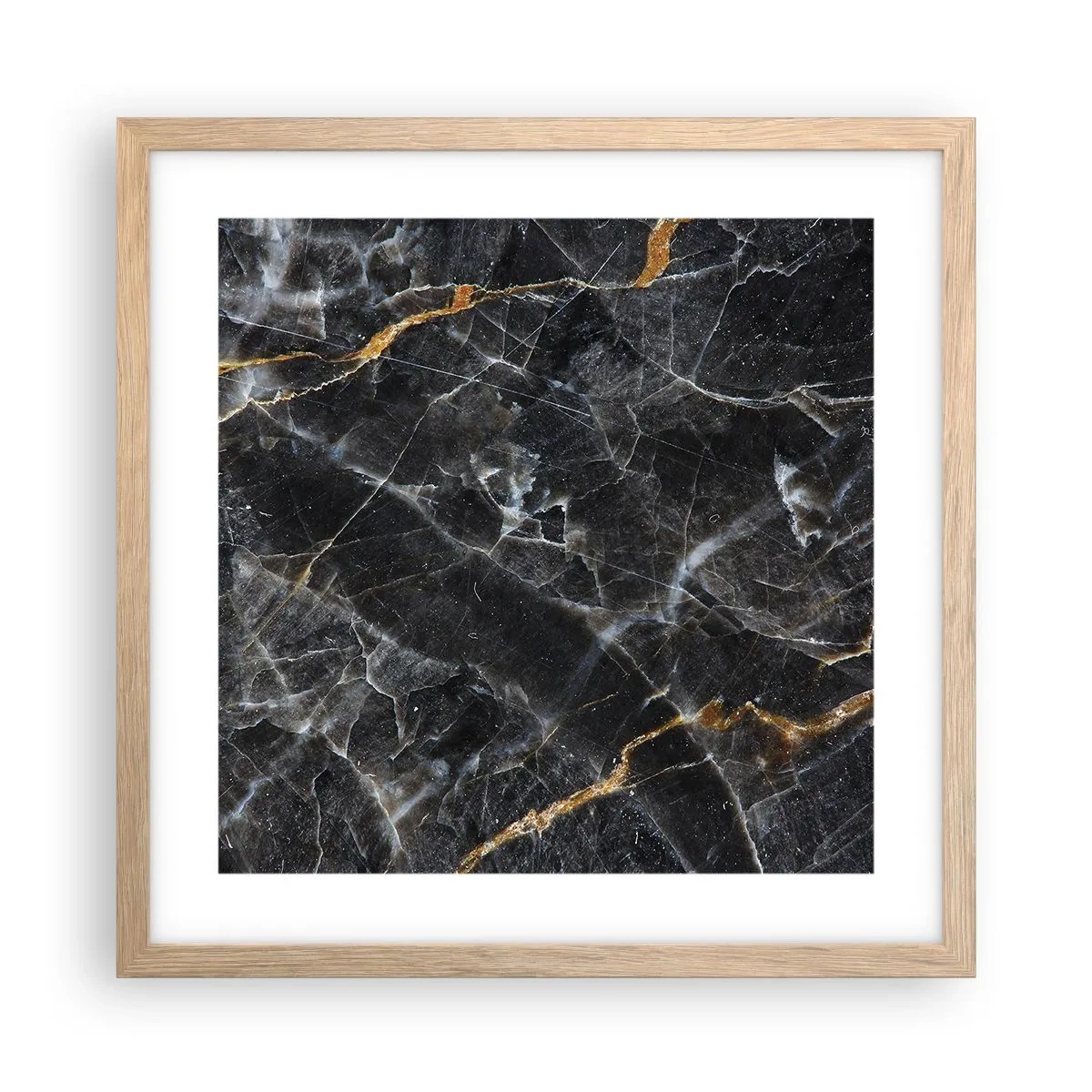 Poster in cornice rovere chiaro - La vita interiore delle pietre - 40x40 cm