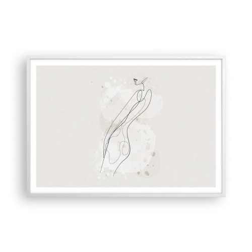 Poster in cornice bianca - Errando con lo sguardo - 100x70 cm