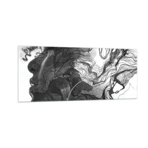 Quadro su vetro - Aggrovigliata nei sogni - 100x40 cm