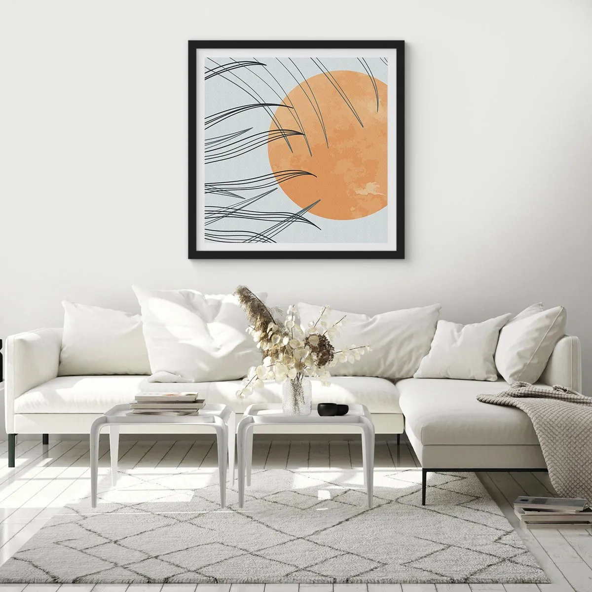 Poster in cornice nera - Sempre verso il sole - 50x50 cm