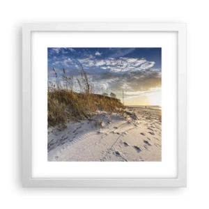 Poster in cornice bianca - Invito a passeggiare - 30x30 cm