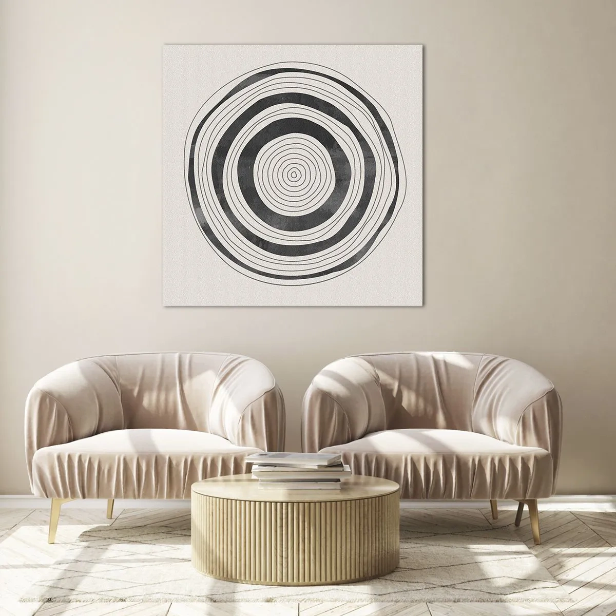 Quadro su vetro - Conta ciò che sta in mezzo - 60x60 cm