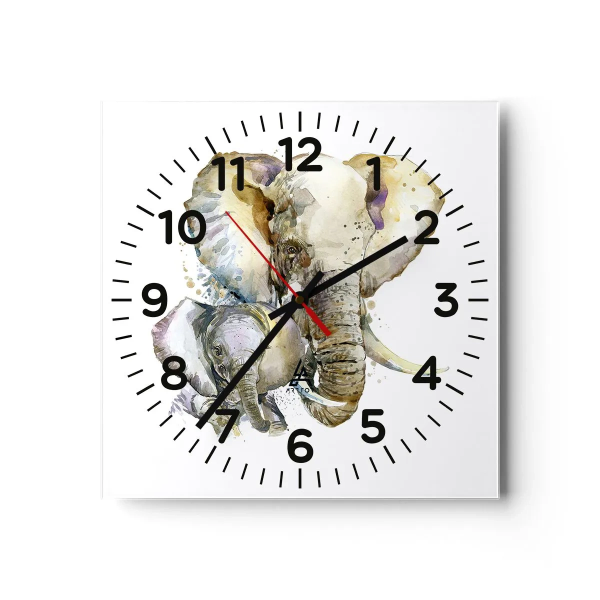 Orologio da parete - Orologio in Vetro - Con mamma: il posto migliore - 40x40 cm