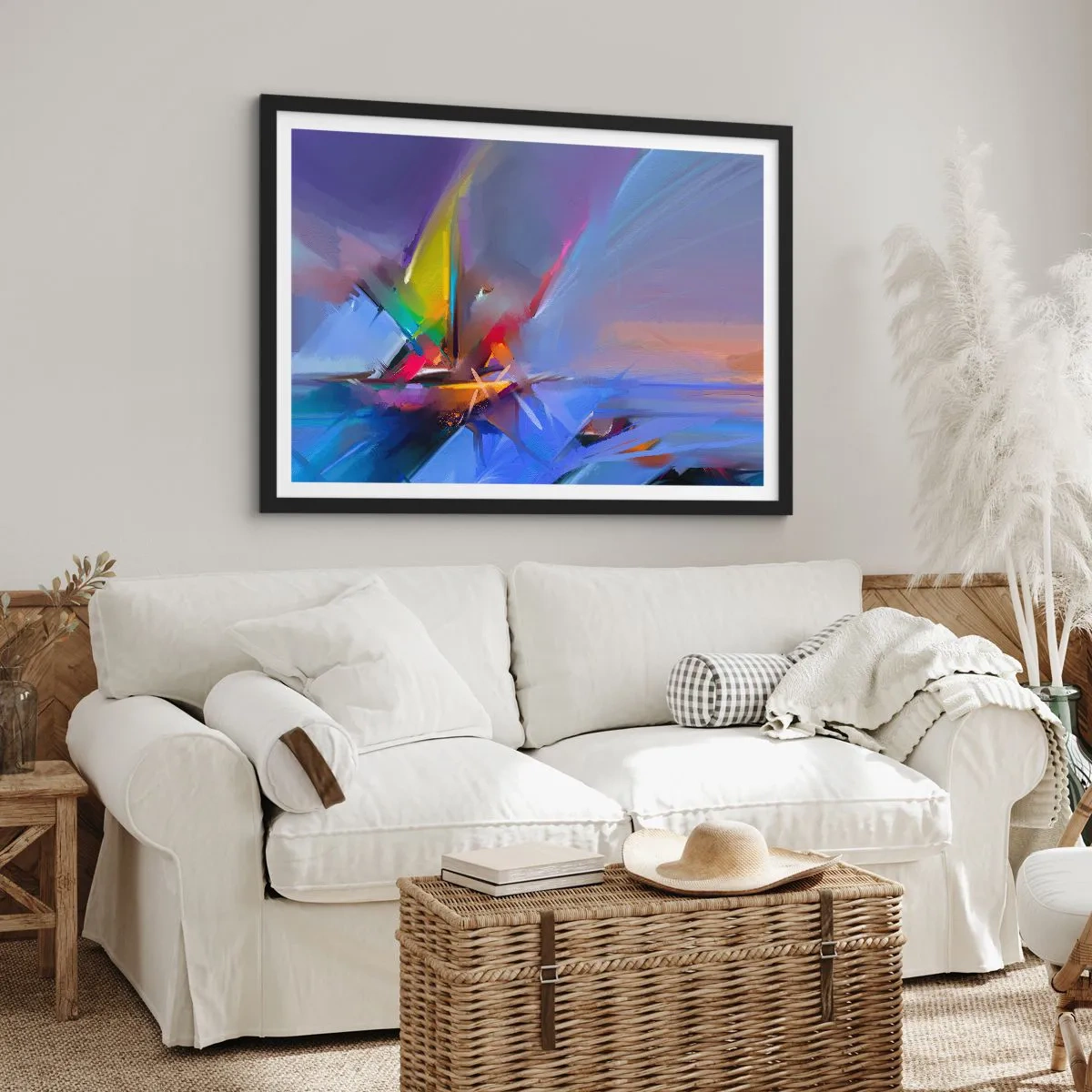 Poster in cornice nera - Eliche come un uccello - 50x40 cm