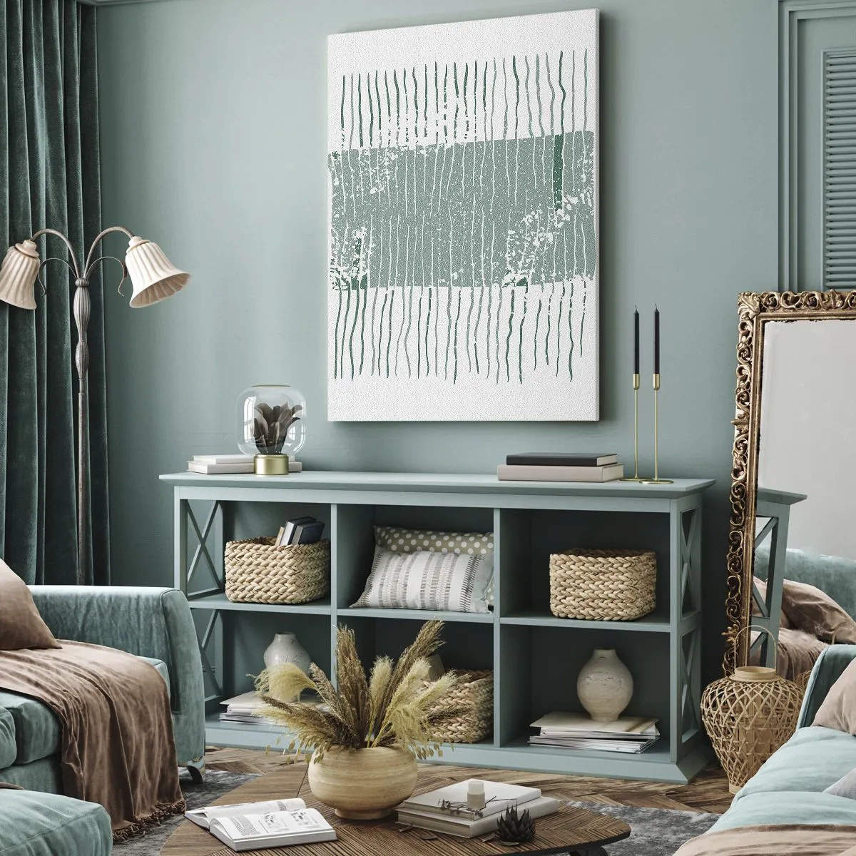 Quadro su tela - Stampe su Tela - Astrazione marina - 65x120 cm