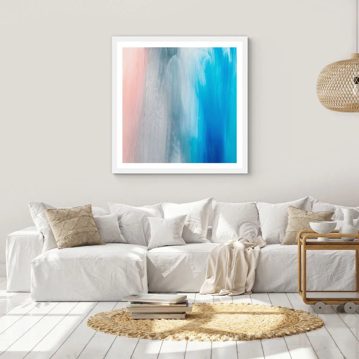 Poster in cornice bianca - Gli elementi: l'aria - 30x30 cm