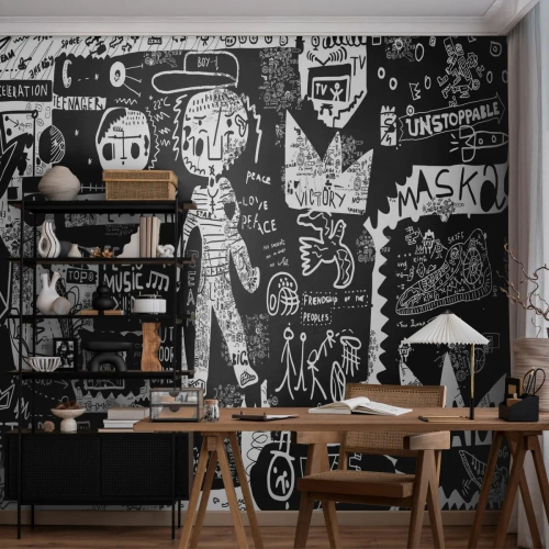 Fotomurali Autoadesivo Deluxe Sticker - Gioventù spirituale di giustizia e gioia - Graffiti, Pezzo, Modello moderno - 150x105 cm