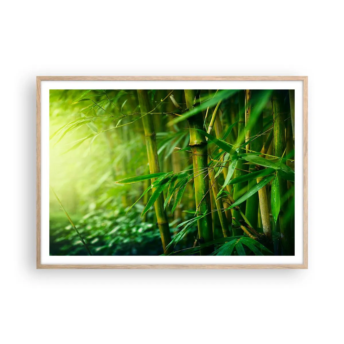 Poster in cornice rovere chiaro - Conoscere il verde in sé - 100x70 cm