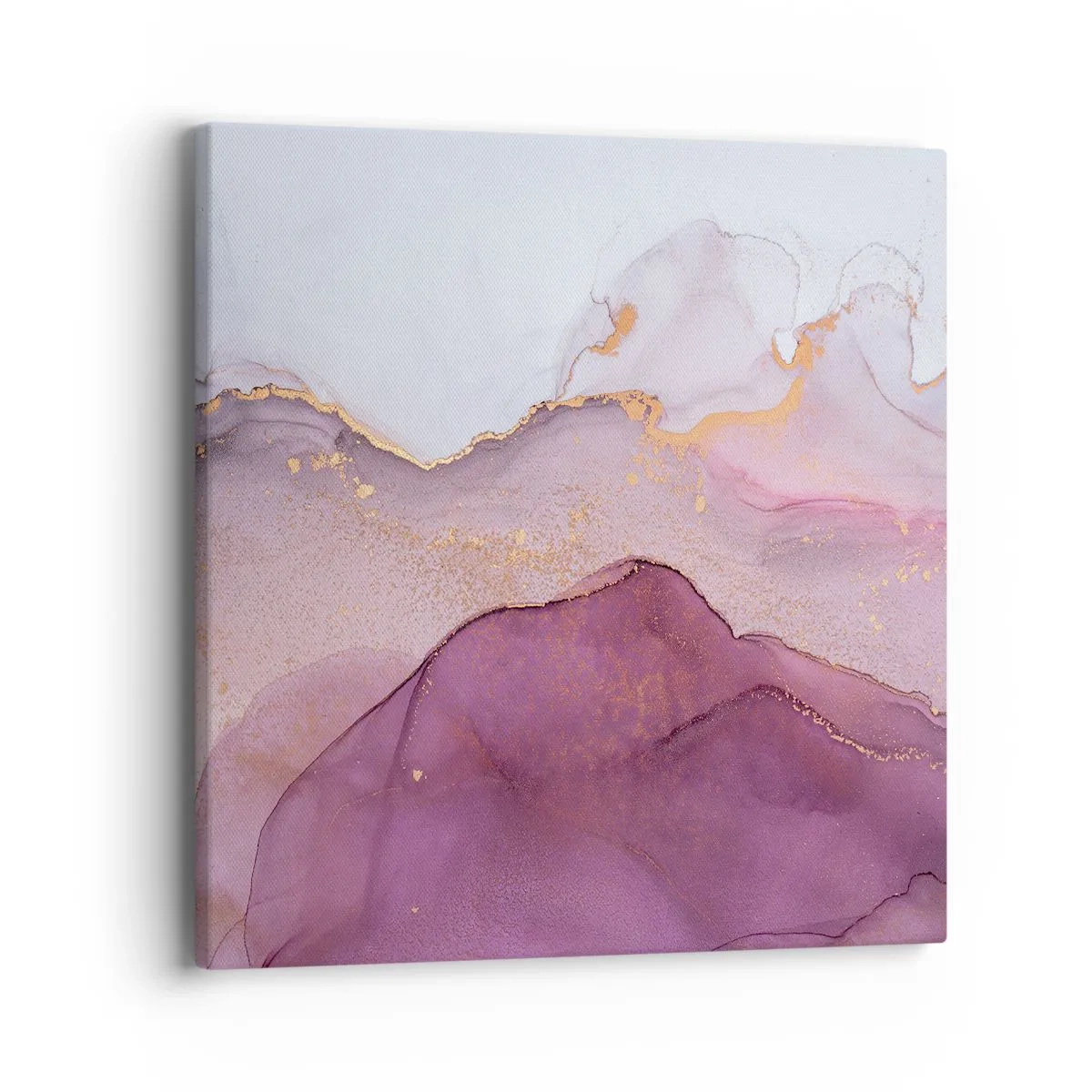 Quadro su tela - Stampe su Tela - Onde di lilla e viola - 40x40 cm