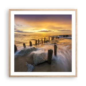 Poster in cornice rovere chiaro - La bellezza selvatica del Baltico - 60x60 cm