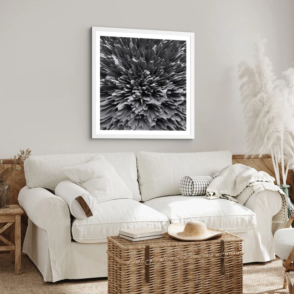 Poster in cornice bianca - Spigolosità massima - 50x50 cm