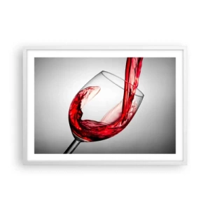 Poster in cornice bianca - Colore - movimento - suono - 70x50 cm