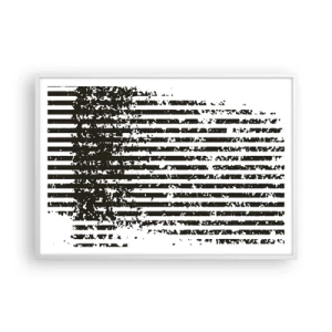 Poster in cornice bianca - Ritmo e rumore - 100x70 cm