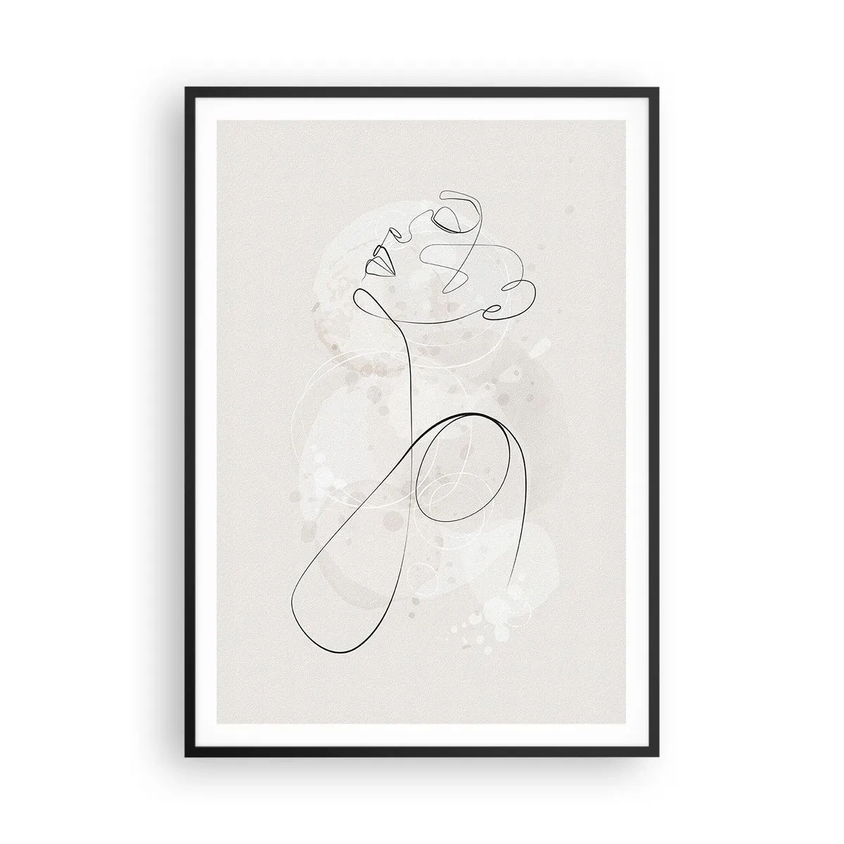 Poster in cornice nera - La spirale della bellezza - 70x100 cm