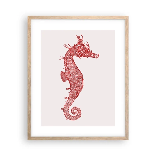 Poster in cornice rovere chiaro - Creatura raffinata - 40x50 cm