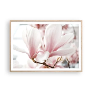 Poster in cornice rovere chiaro - Tenerezza senza fine - 100x70 cm