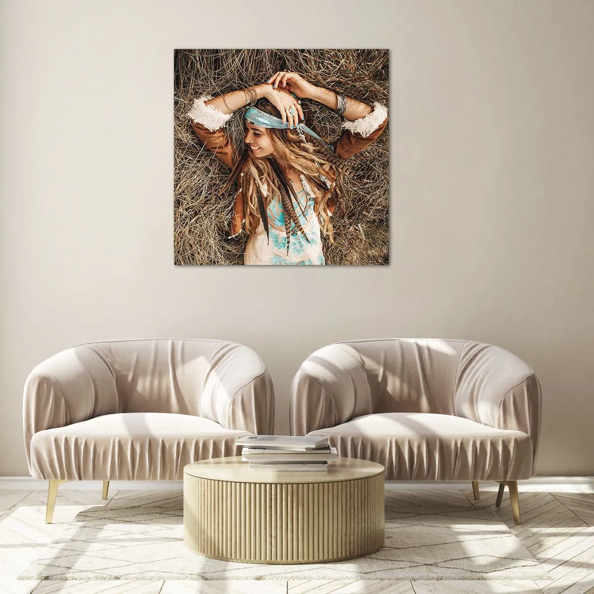 Quadro su vetro - Verso gli anni dell'amore - 70x70 cm