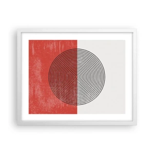 Poster in cornice bianca - Dritto al centro - 50x40 cm