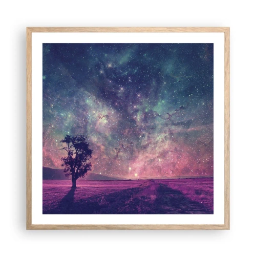 Poster in cornice rovere chiaro - Sotto un cielo magico - 60x60 cm