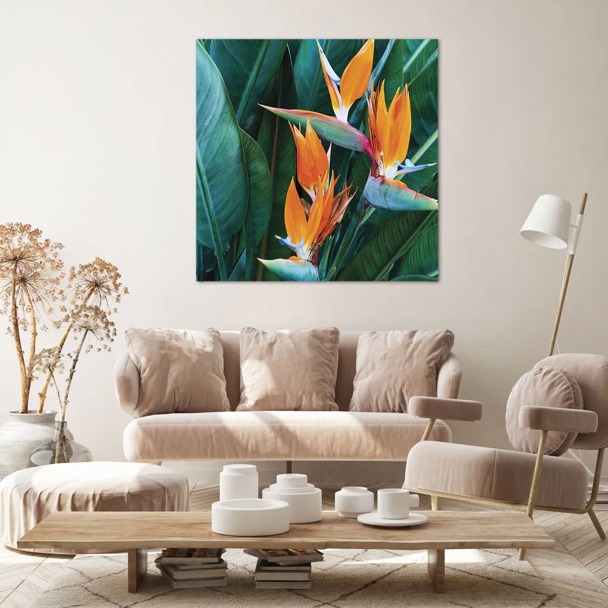 Quadro su tela - Stampe su Tela - È un fiore o un uccello? - 30x30 cm