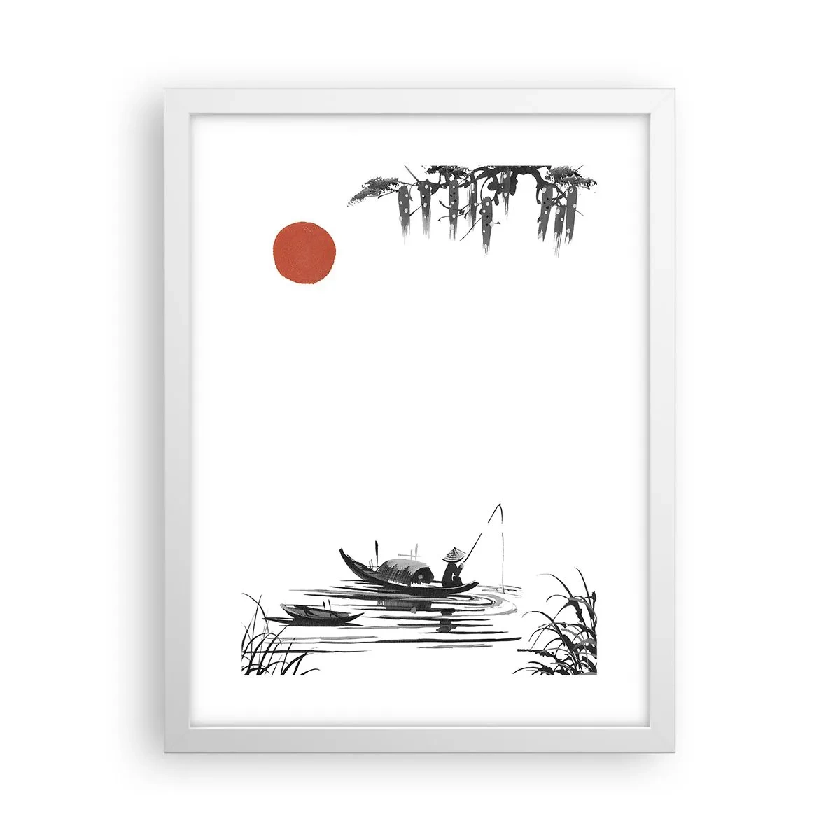 Poster in cornice bianca - Pomeriggio asiatico - 30x40 cm