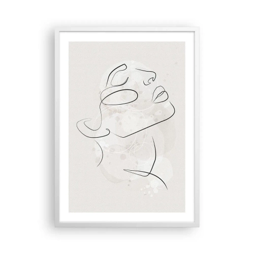 Poster in cornice bianca - Profilo di sogno - 50x70 cm