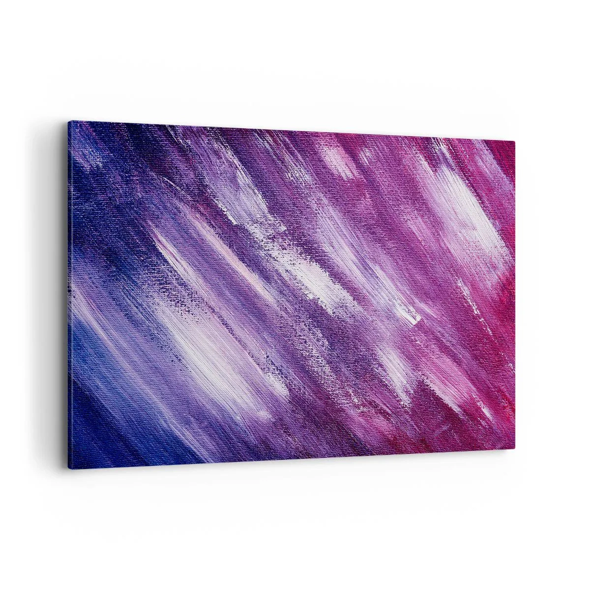 Quadro su tela - Stampe su Tela - Pennellate astratte nei toni del viola e del rosa - 120x80cm - Quando soffia il vento solare - Decorazione murale moderna per soggiorno e camera da letto ARTTOR