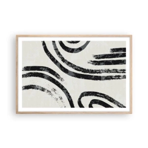 Poster in cornice rovere chiaro - Interrotto a metà - 91x61 cm