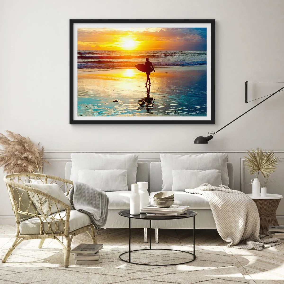 Poster in cornice nera - Il ritorno del guerriero - 50x40 cm