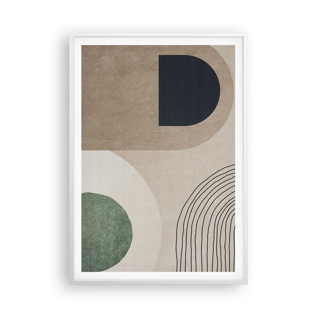 Poster in cornice bianca - La mitezza dell'ovale - 70x100 cm