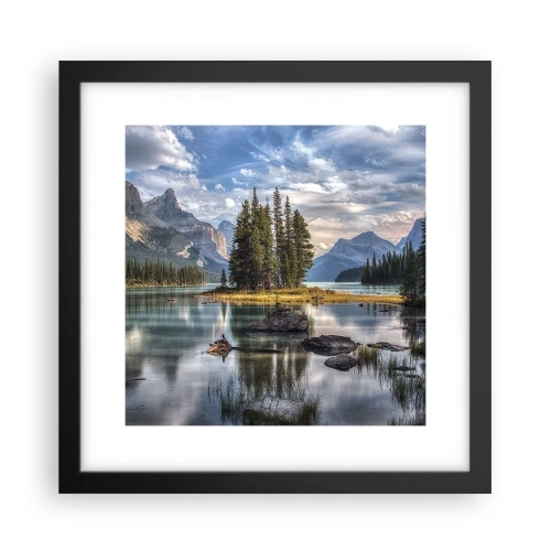 Poster in cornice nera - Sulle acque grandi e limpide...  - 30x30 cm