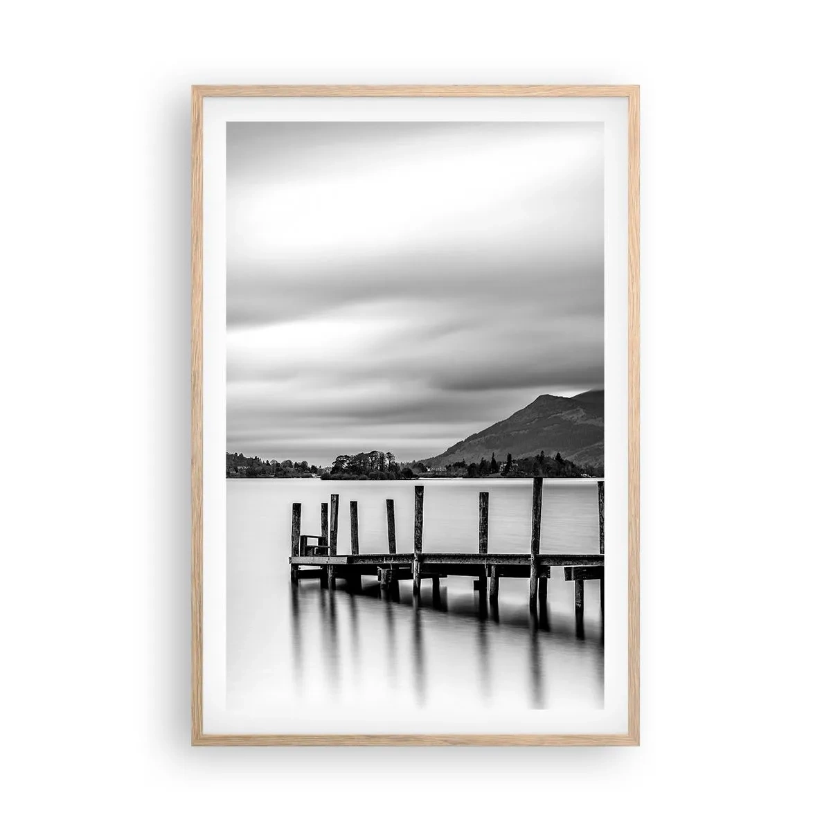 Poster in cornice rovere chiaro - Mitezza e forza - 61x91 cm