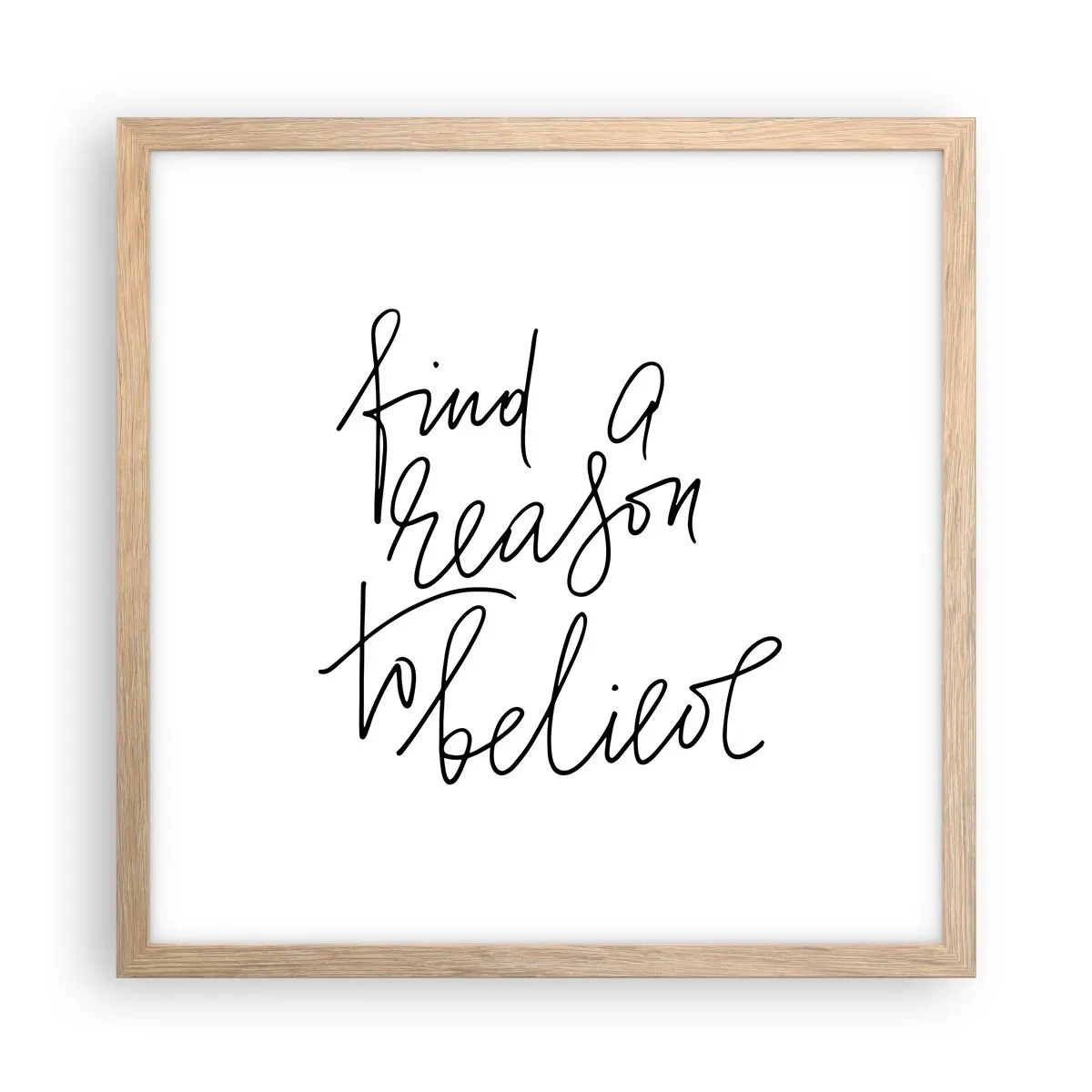 Poster in cornice rovere chiaro - è possibile - 40x40 cm