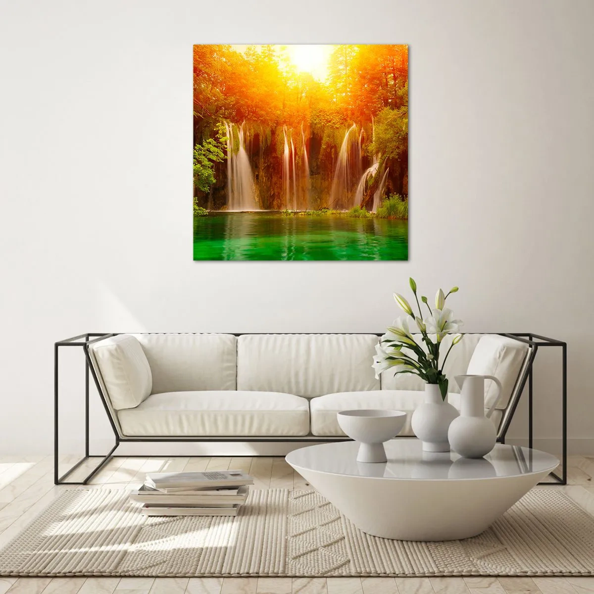 Quadro su vetro - Al sole e all'ombra - 70x70 cm